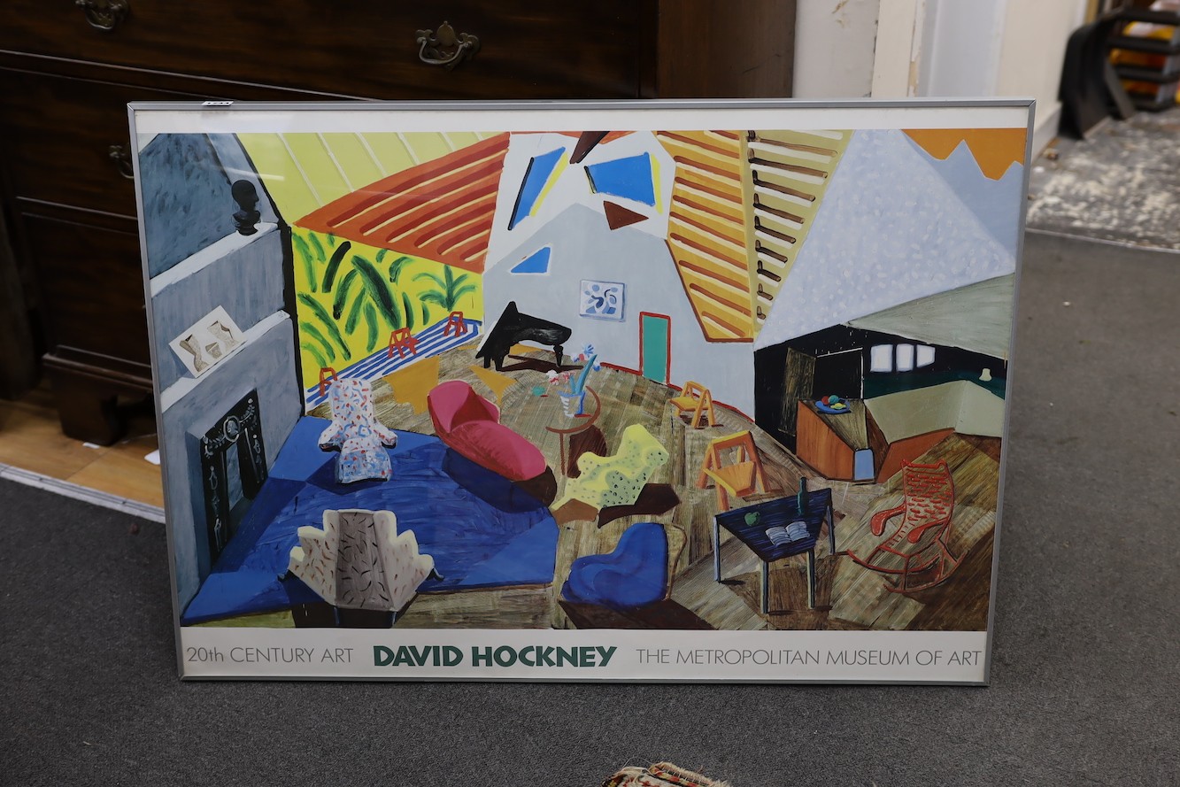 A colour poster print for 'David Hockney 20th Century Art, Metropolitan Museum of Art', 69 x 99cm